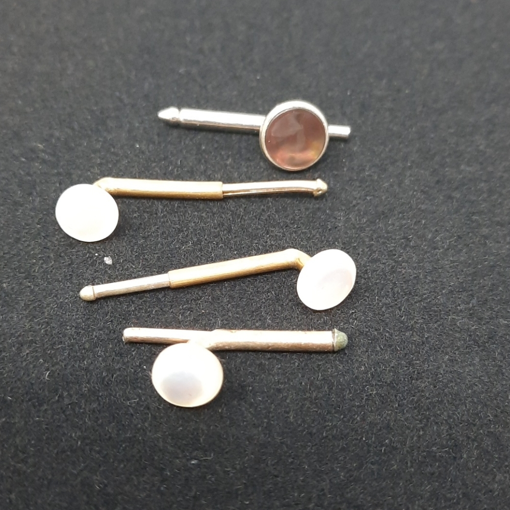 Barry Plat Cufflink & Button Set - image 7